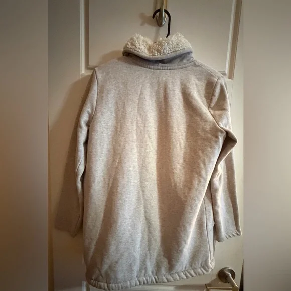 L.L.Bean 1912 Sherpa-Lined Cardigan Jacket – Oatmeal Heather – Small - Picture 5 of 8